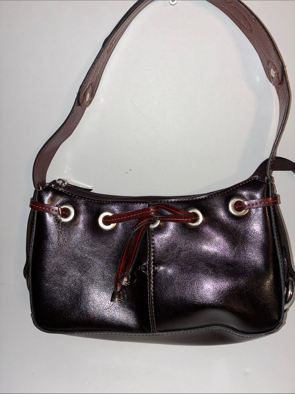 Rina Rich, Classic Brown Leather Shoulder Bag